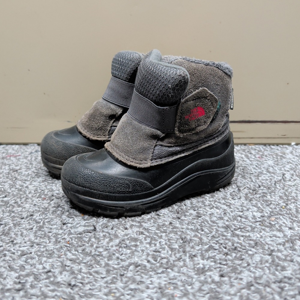 The North Face Alpenglow II Winter Boots Toddler Size 9T Grey Black